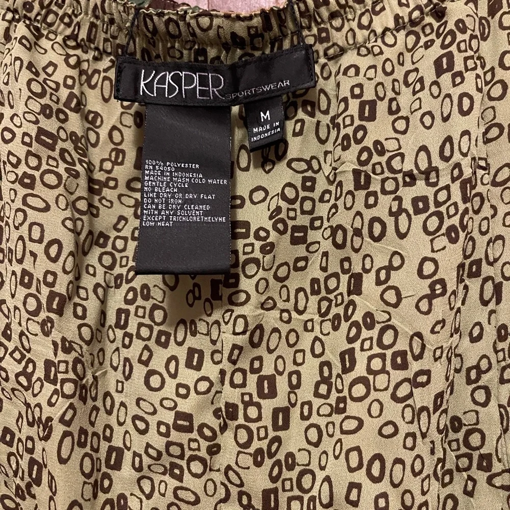 Kasper Sportswear Reversible is Green and Brown Abstract Skirt - Picture 6 of 6